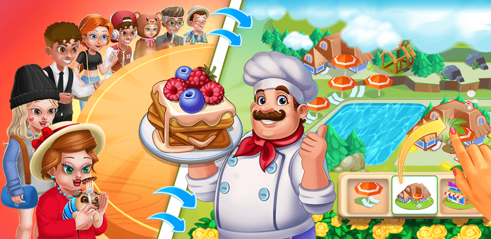 Cooking Town MOD APK v3.4.1 Download - Unlimited Gems, Hearts
