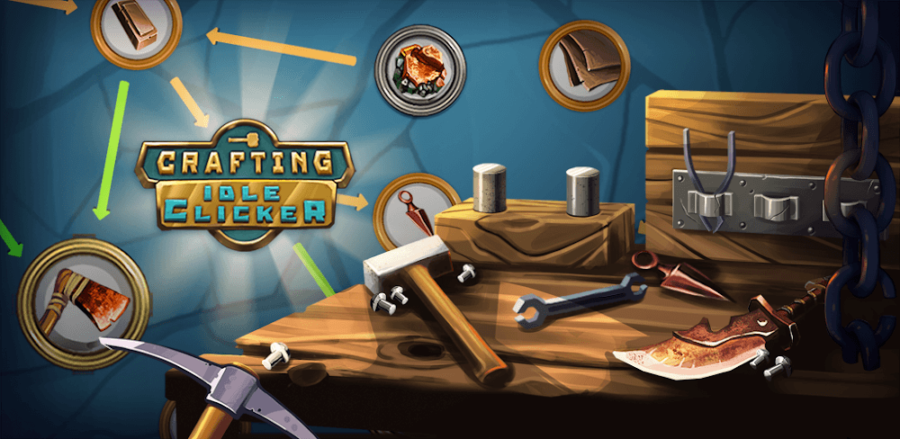 Crafting Idle Clicker MOD APK v9.0.11 (Idle Game, Unlimited Boosts)