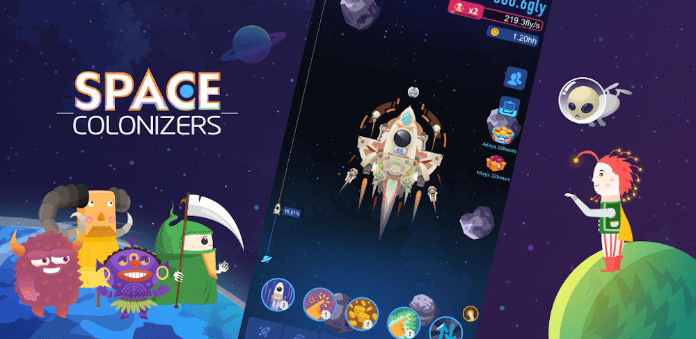 Space Colonizers Idle Clicker MOD APK 1.26.0 (Idle Game)
