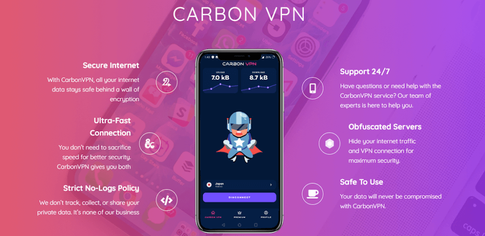 Carbon VPN Pro APK v5.17 MOD Premium Download