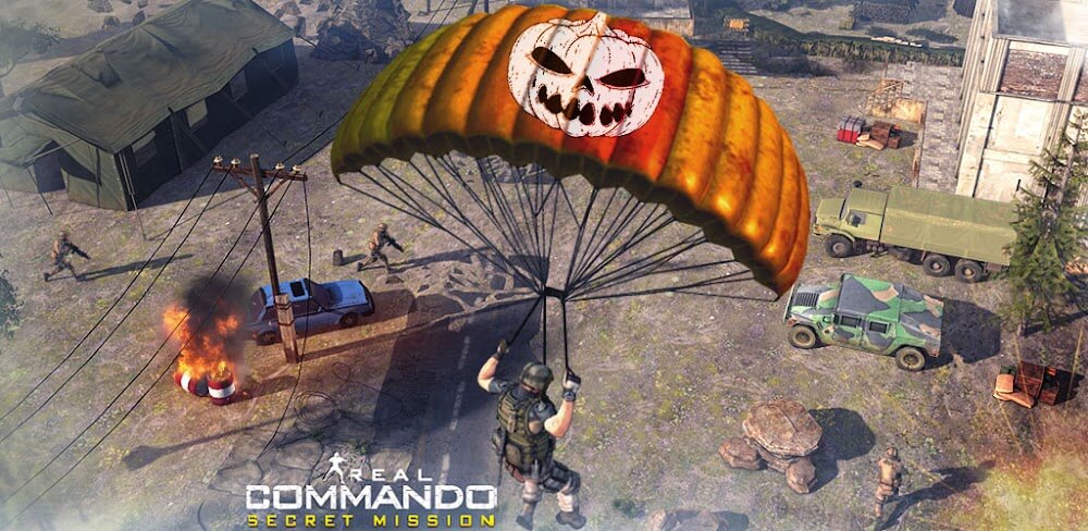 Real Commando Secret Mission v25.8 MOD APK (God Mode, Dumb Enemy) Download