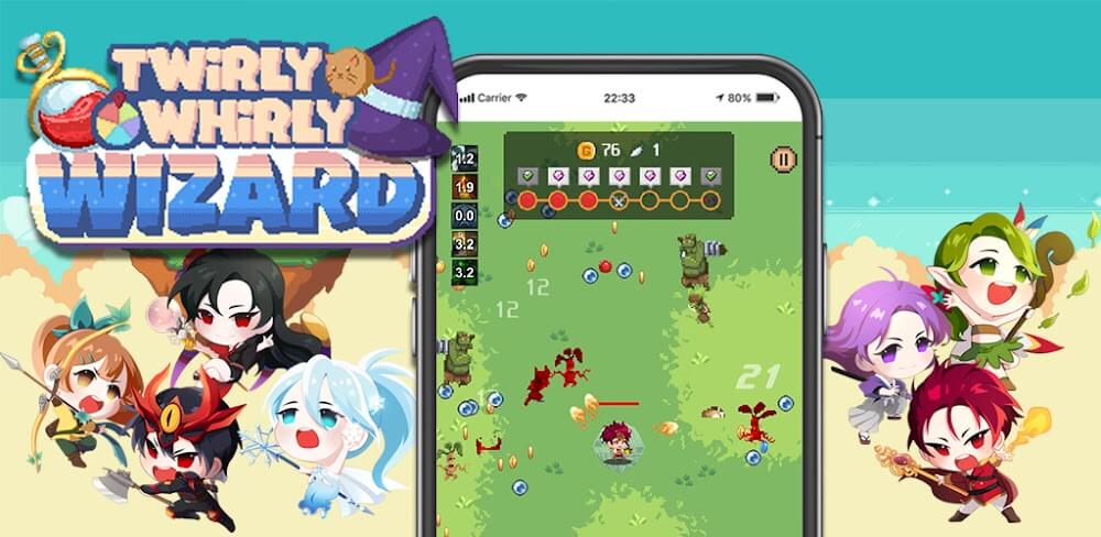 Twirly Whirly Wizard MOD APK v1.1.0 (MOD, High Gold Drop, God Mode) Download