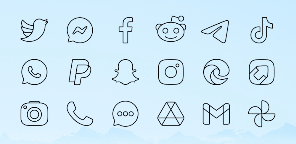 Vera Outline Black: Icon Pack MOD APK v6.4.7