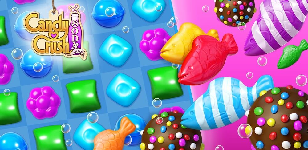 Candy Crush Soda Saga MOD APK 1.312.2 (Many Moves, Unlocked) Download