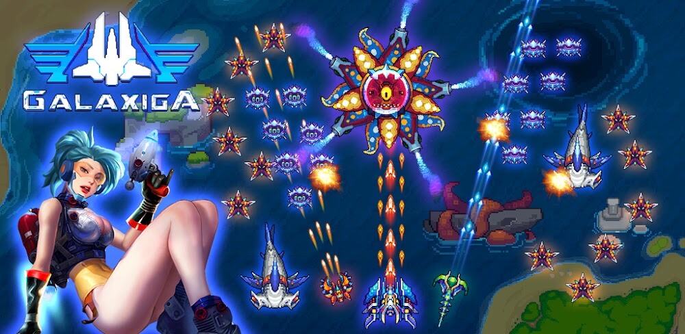 Galaxiga v25.73 MOD APK Game Damage Multiplier God Mode