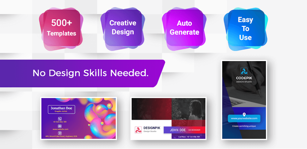 Business Card Maker v55.0 MOD APK Download (Premium Unlocked)