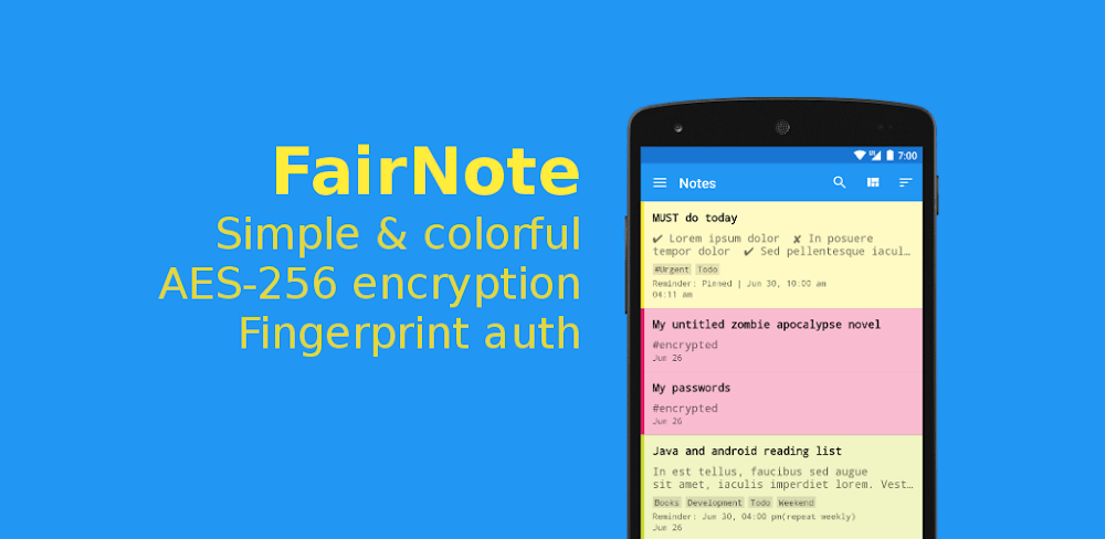 FairNote v5.1.9 MOD APK Download (Pro Unlocked Utilities)
