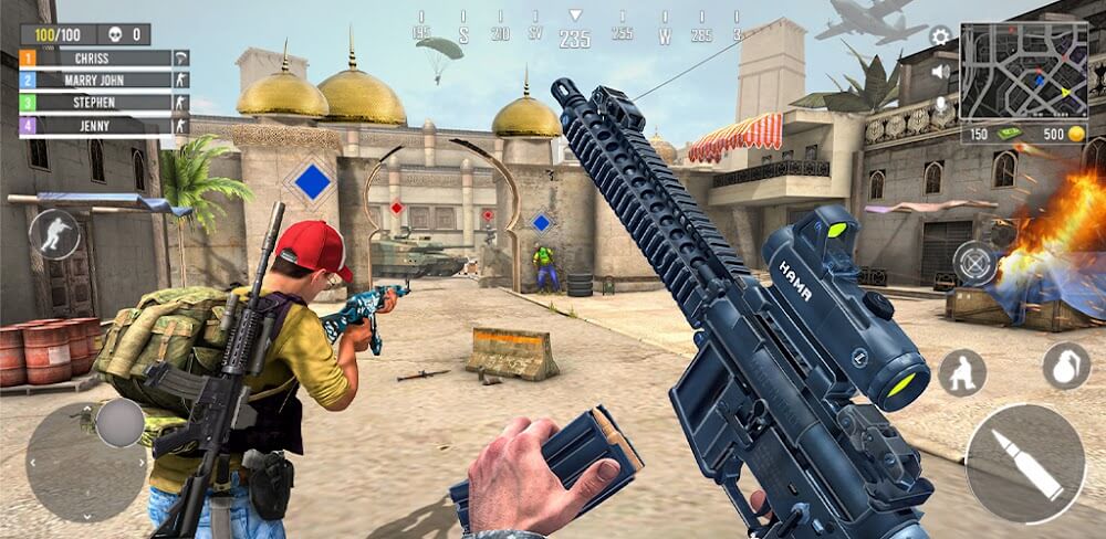 Gun Games Army v1.3.5 MOD APK (God Mode, Dumb Enemy) Download