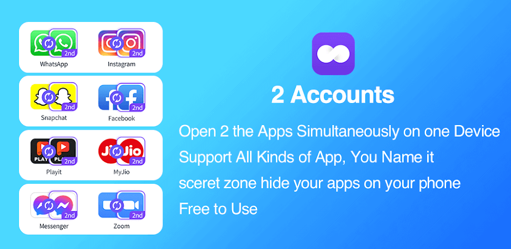 2Accounts v4.6.10 MOD APK Download (Multiple Accounts, Premium Unlocked)