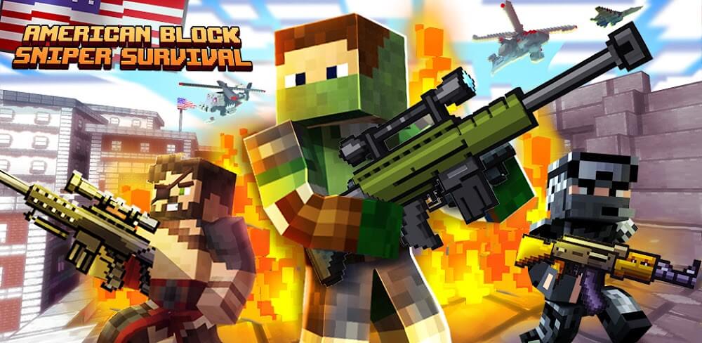 American Block Sniper Survival v1.146 MOD APK Download