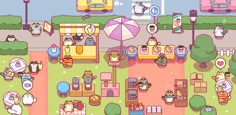Cat Snack Bar v1.0.209 MOD APK Unlimited Gems Cooking Game Download