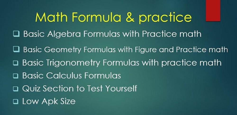 Math Formula with Practice v6.7 MOD APK Download (Premium Unlocked)