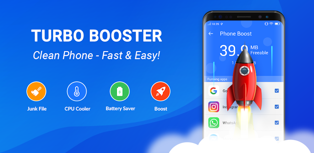 Turbo Booster v7.0 MOD APK Premium Unlocked Download