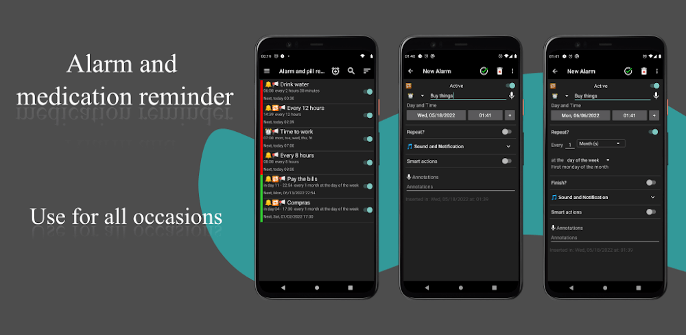 Alarm And Pill Reminder v1.40 MOD APK Download (Premium Unlocked)