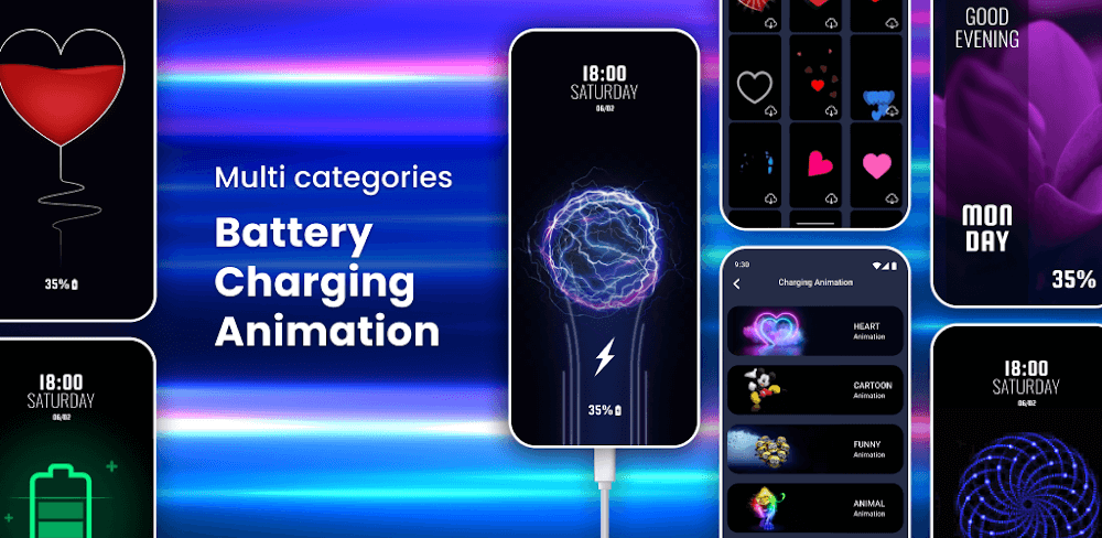 Battery Charging Animation v1.4.12 MOD APK Premium Unlocked Download