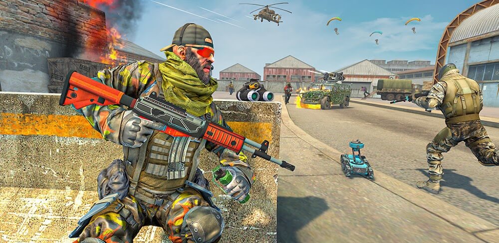 Commando Cover Strike v3.9 MOD APK (God Mode, Dumb Enemy) Download Game MOD APK