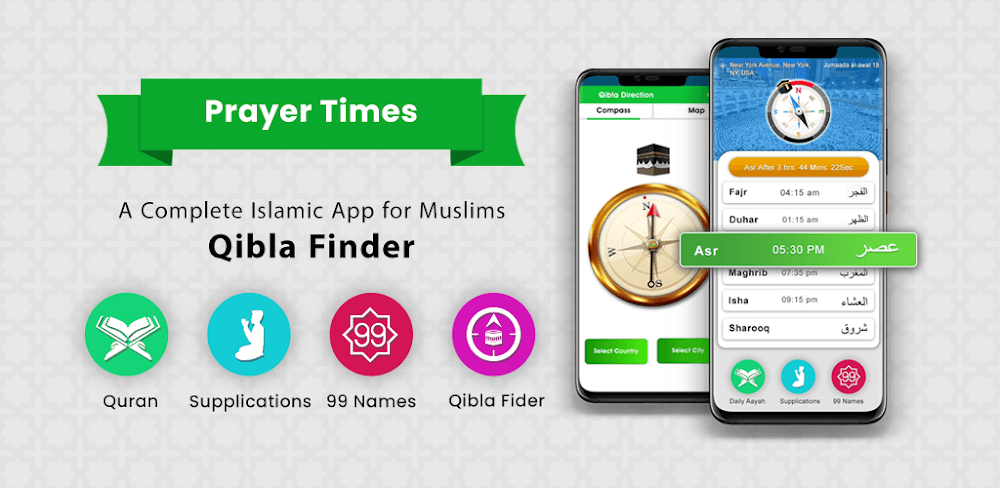 Prayer Times Qibla Finder v20.1.42 MOD APK Download (Premium Unlocked)