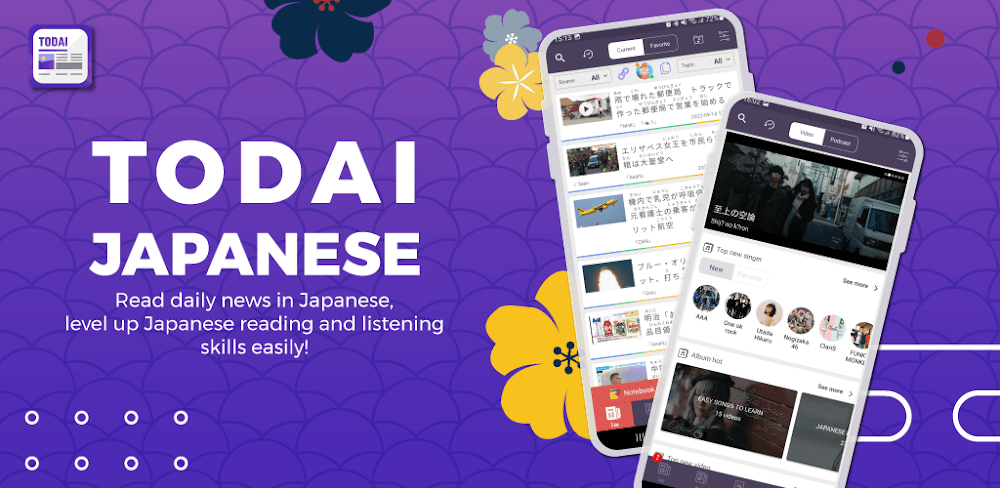 TODAI: Japanese News MOD APK v5.3.4 (Premium Unlocked) Download