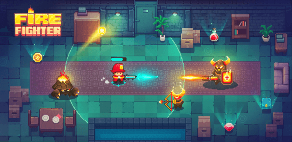 Firefighter: pixel shooter v0.1.0 MOD APK Unlimited Money Download