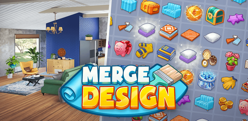 Merge Design: Home Makeover v1.16.10 MOD APK Unlimited Money Download