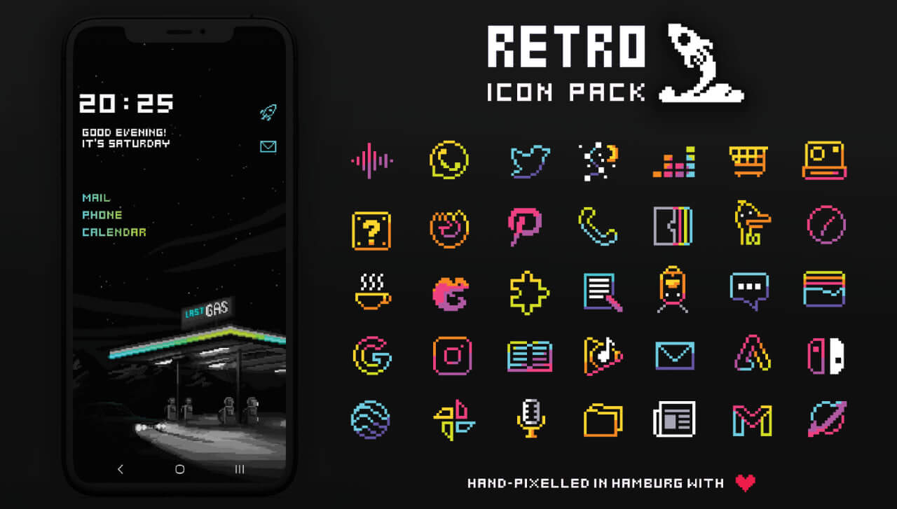 Retro Mode - Icon Pack Neon v2.1.0 MOD APK Download