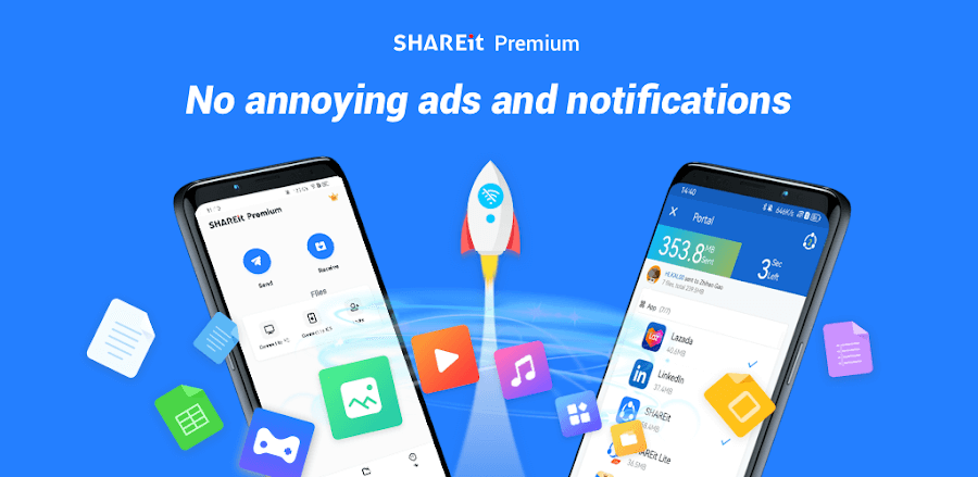 SHAREit Pure Premium v1.1.98 MOD APK Download [Premium Unlocked]