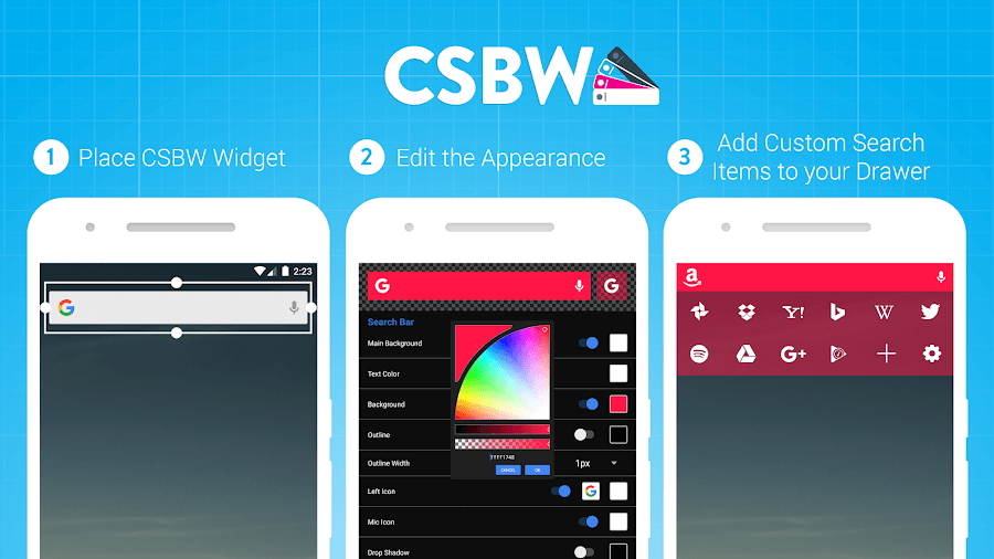 Custom Search Bar Widget CSBW v2.2.2 MOD APK Download (Premium Unlocked)