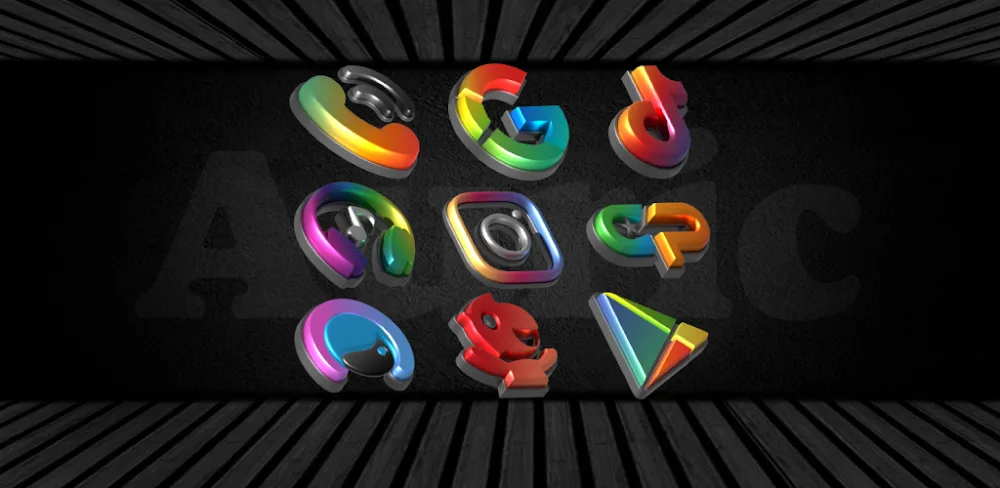 Auric Dark 3D Icon Pack MOD v3.0.4 APK Download