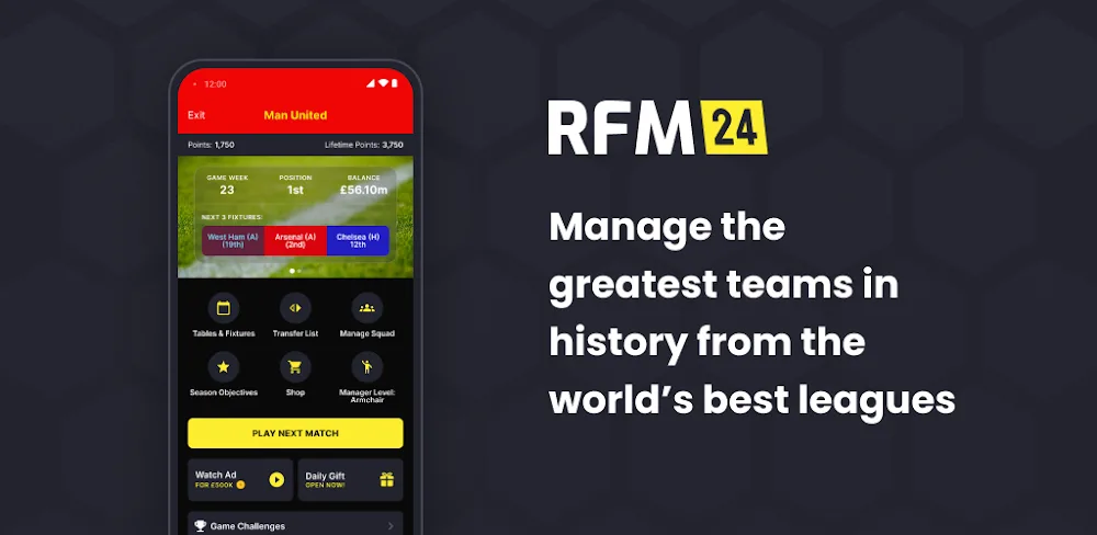 RFM 2024 Football Manager v1.17.1 MOD APK Download