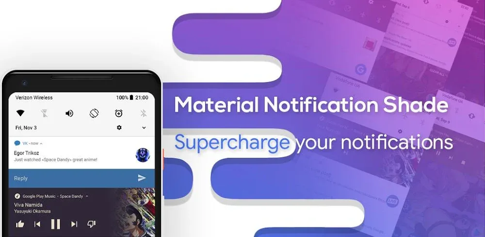 Material Notification Shade v18.5.9.2 MOD APK Download