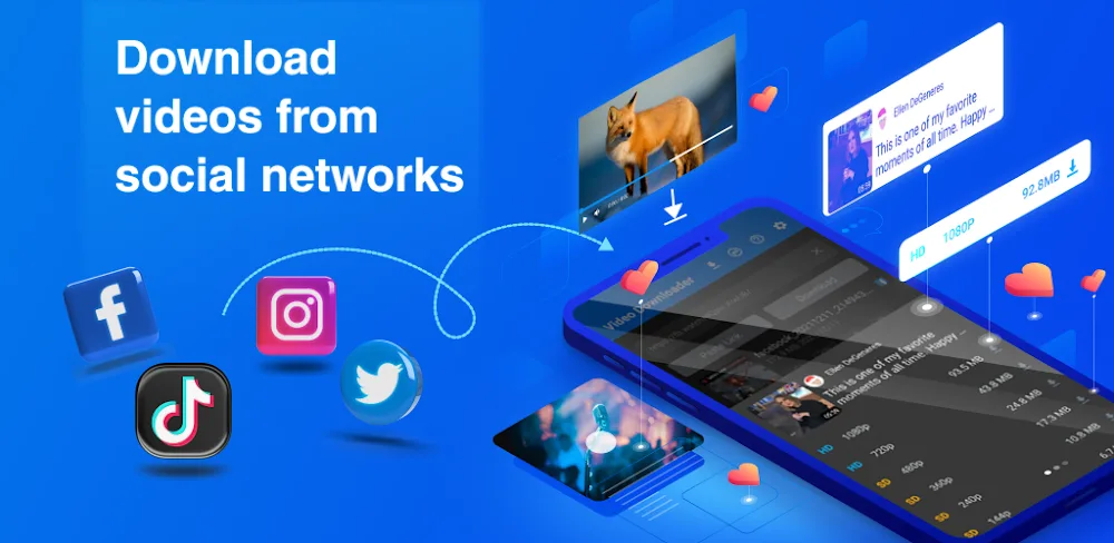 Video Downloader: All Socials v1.7.0 MOD APK Download (Premium Unlocked)