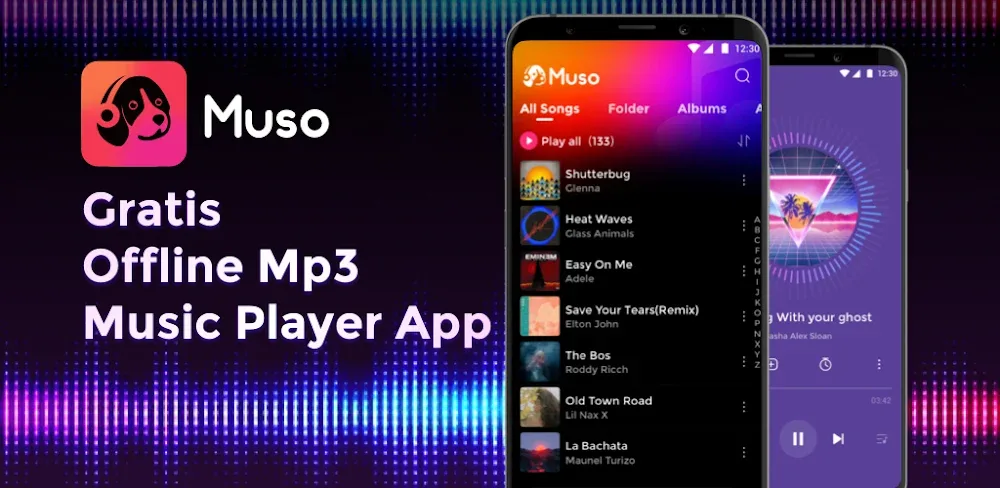 Muso Music Player v1.3.9 MOD APK Download (Gratis Music Player with Lyrics)