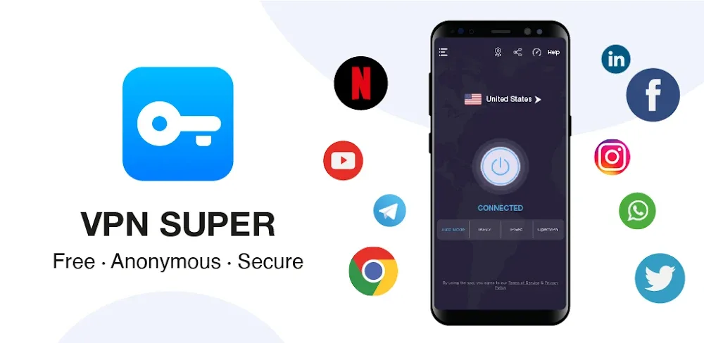 VPN Super Unlimited Proxy v2.21.1 MOD APK Download (Secure Premium Unlocked)