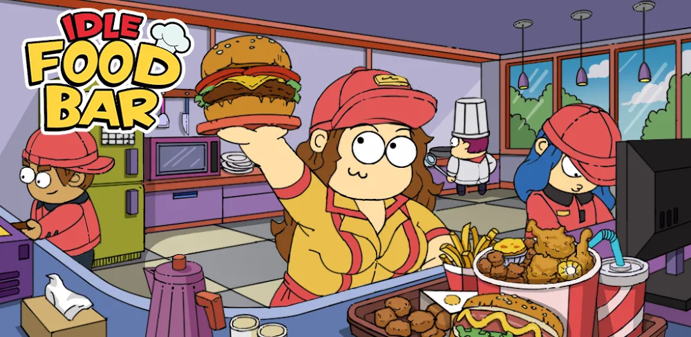 Idle Food Bar MOD APK v1.56.28 Speed Game Multiplier Free Shopping