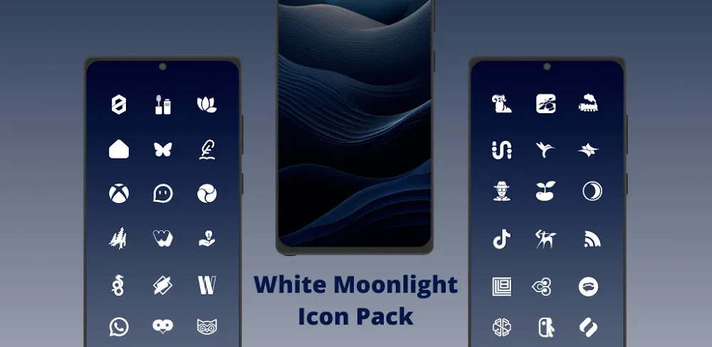 White Moonlight Icon Pack v6.2 MOD APK Download