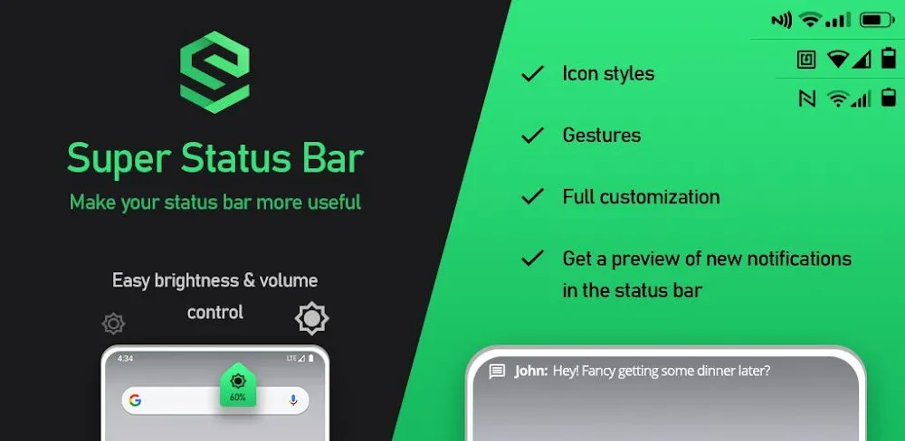 Super Status Bar v2.11.2 MOD APK Download (Premium Unlocked)