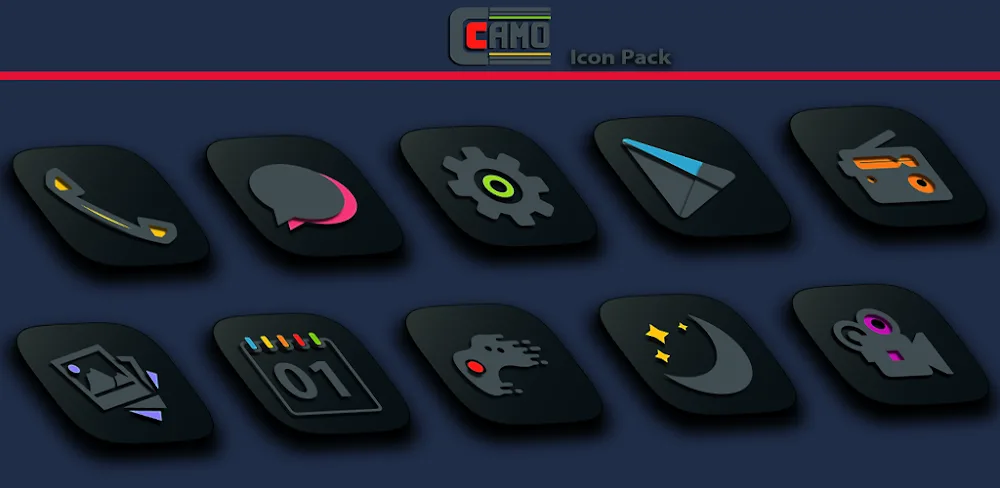 Camo Dark Icon Pack v1.7.4 MOD APK Download