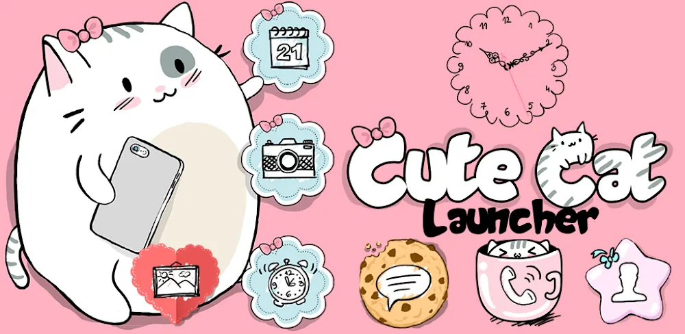 Cute Cat Launcher v2.1.2 MOD APK Download (Utilities)