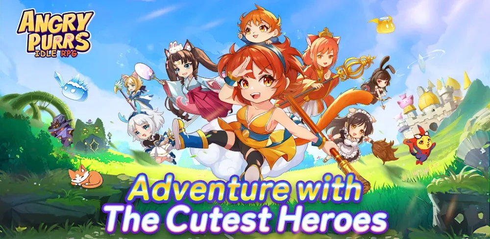 Angry Purrs Idle RPG! v1.0.25 MOD APK (Menu, Battle Speed X5) Download
