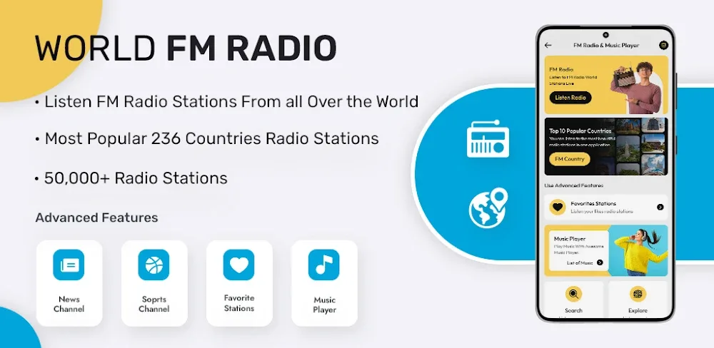 FM Radio Player v7.0.1 MOD APK Download (Premium Unlocked)