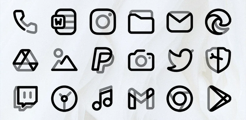 Aline Black: linear icon pack MOD APK v1.9.8 Download