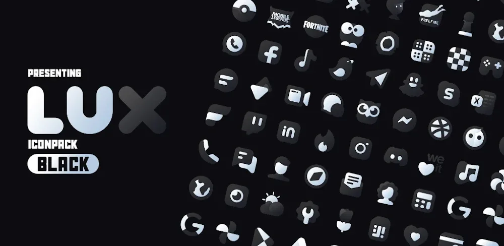 Black Icon Pack LuX v5.1 APK MOD Download Now