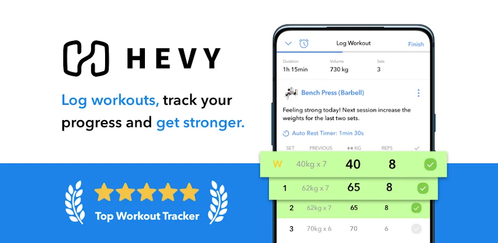 Hevy MOD APK v3.0.0 - Gym Log Workout Tracker Premium Unlocked Download