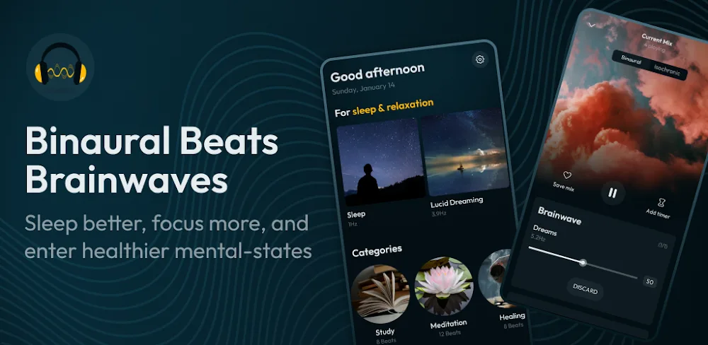 Binaural Beats Brainwaves v6.40 MOD APK Download (Premium Unlocked Utility)
