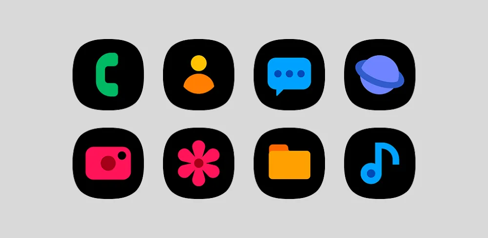 OneBlack Icon Pack v8.6 MOD APK Download
