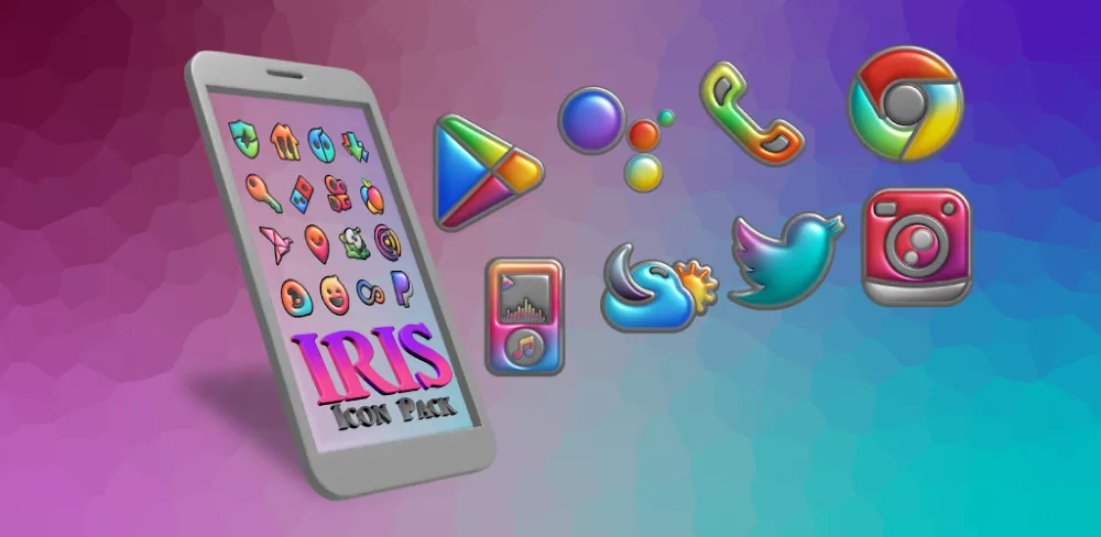 Iris Light Flat 3D Icon Pack v2.1.5 MOD APK Download