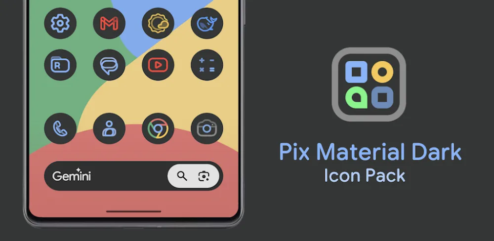 Pix Material Dark Icon Pack v8.8 MOD APK Download (Full Version)