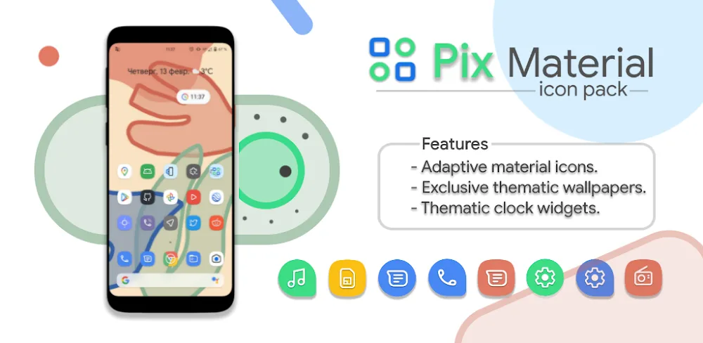 Pix Material Icon Pack v11.0.Build MOD APK Download