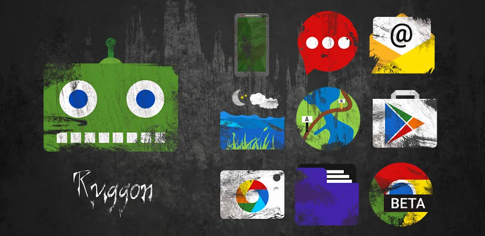 Ruggon MOD APK v5.6.4 Download (Grunge-Style Icons)