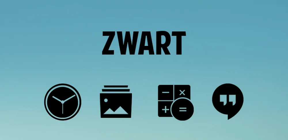 Zwart - Black Icon Pack MOD APK Download v25.0.51